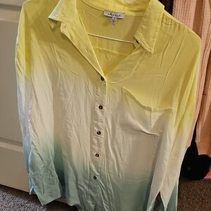 White Birch Yellow Button-Up Shirt